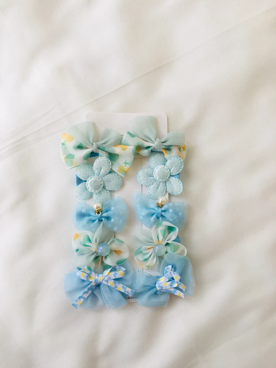 10-Piece Baby & Kids Cute Hair Bows and Clips Gift Set