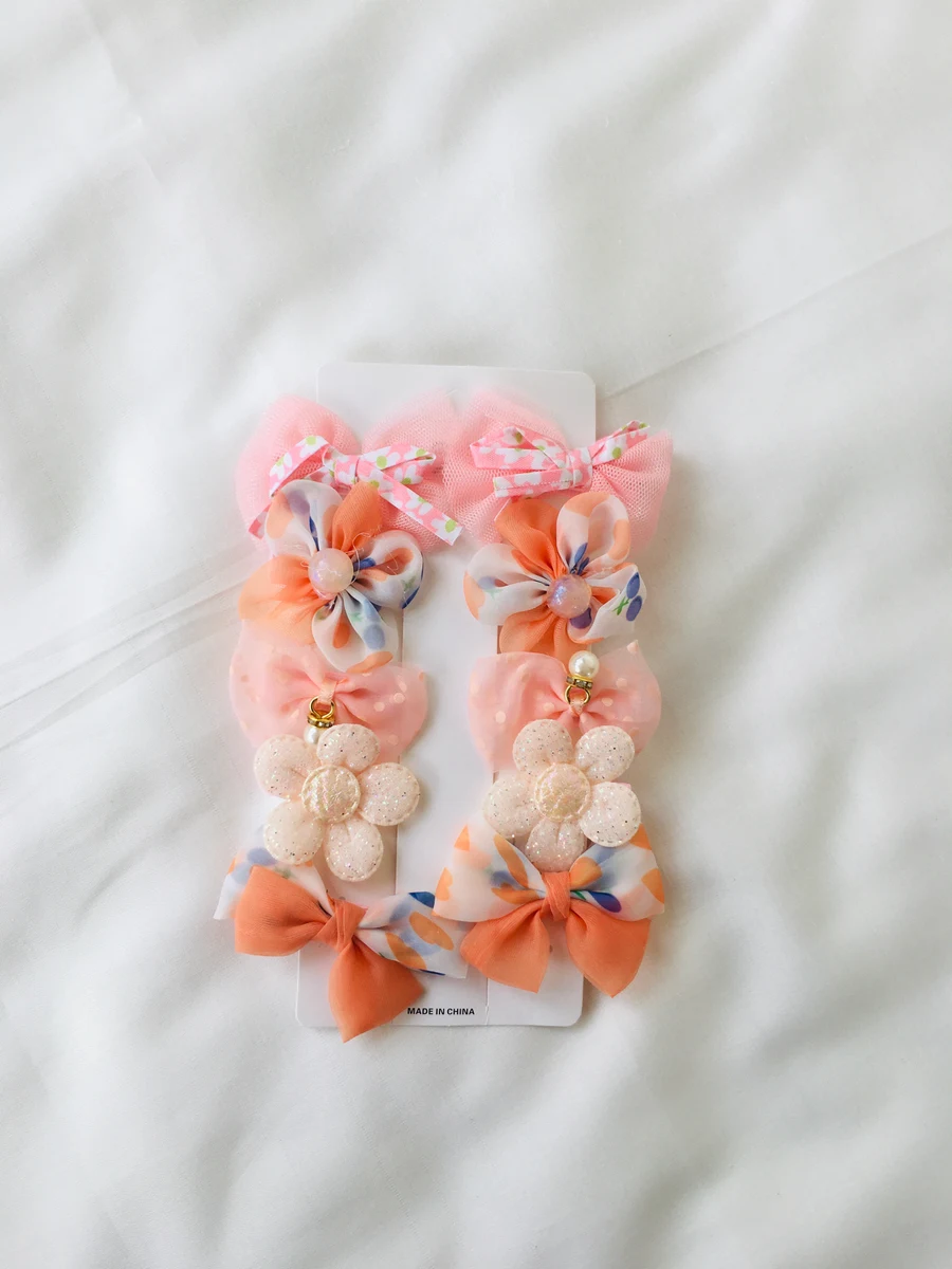 10-Piece Baby & Kids Cute Hair Bows and Clips Gift Set