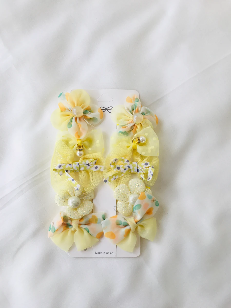 10-Piece Baby & Kids Cute Hair Bows and Clips Gift Set
