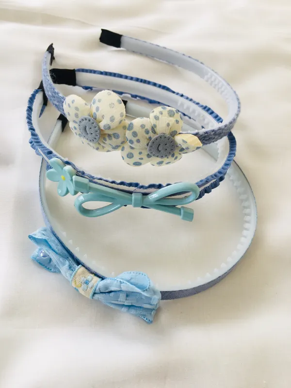 Coral Rose & Pearl Headband Set (Set of 3)